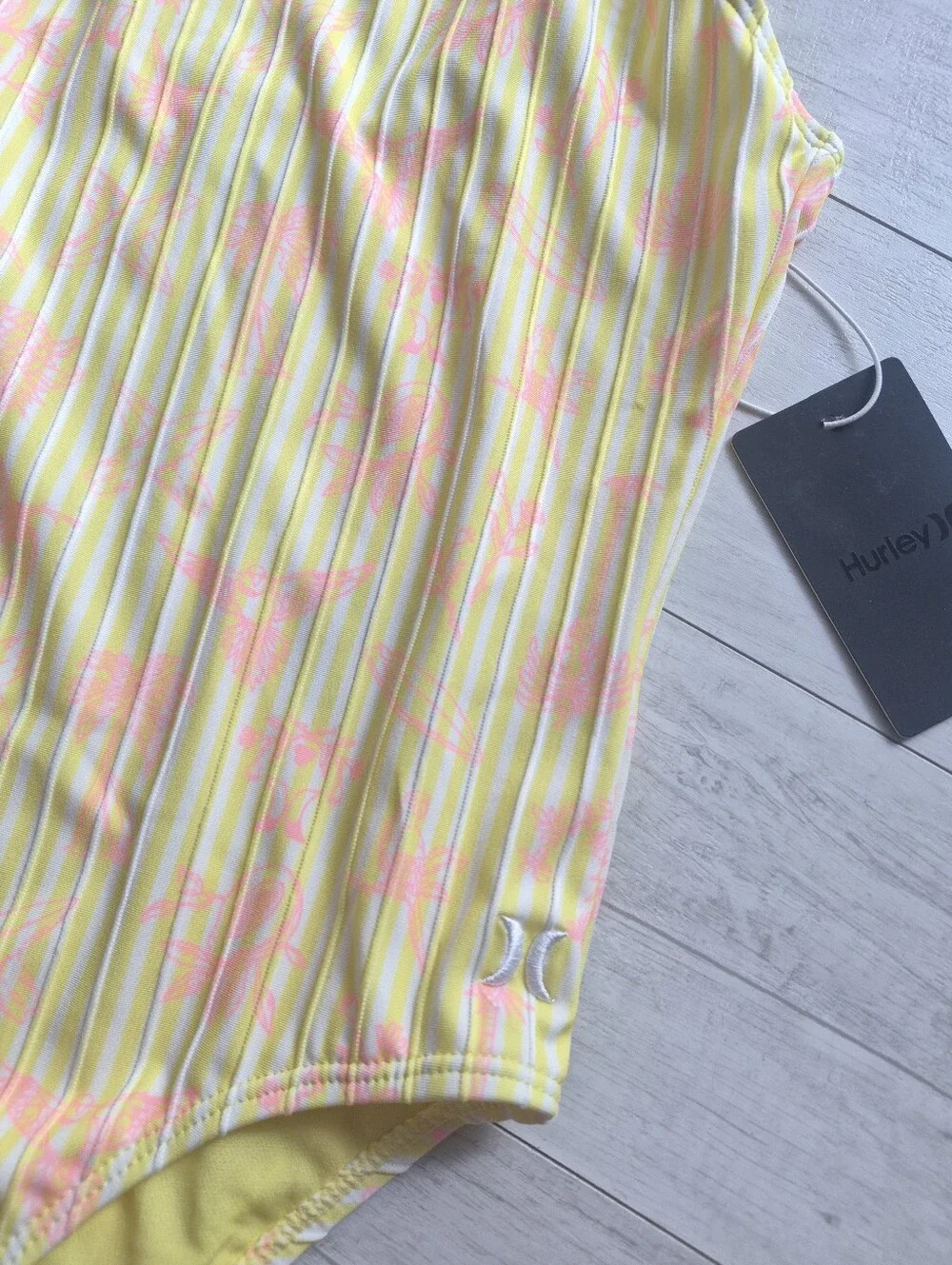 HURLEY NEW Girls Sunny Pinstripe One Piece Swimsuit